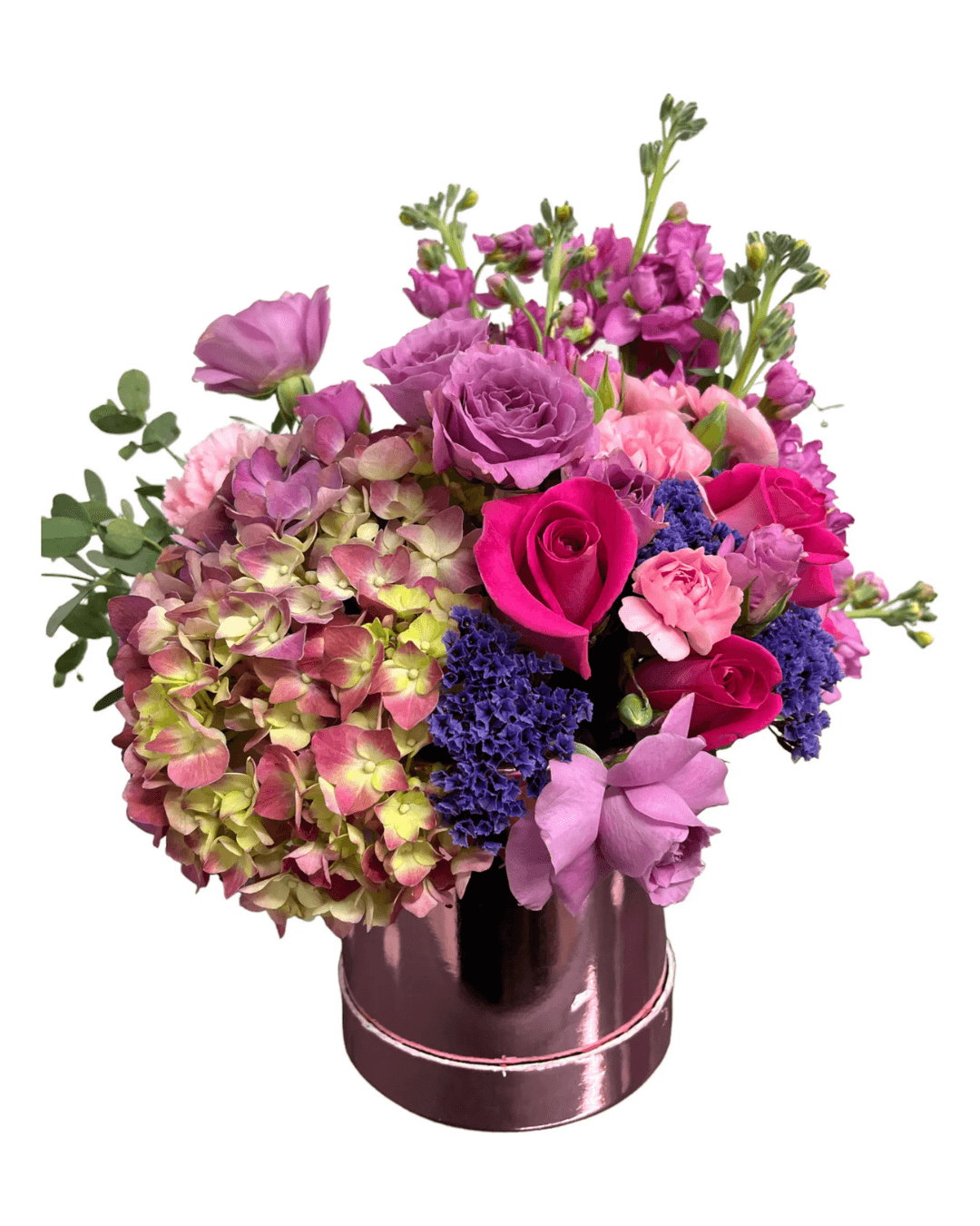 Florify_Producto_Caja Mini Con Hortensia Y Mini Rosas